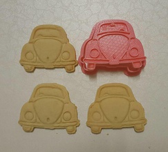 volkswagen classic car cookie cutter stamp hobby-diy vintage shape biscuit candy chocolate hobby diy hand tools 3d print model - Mito3D