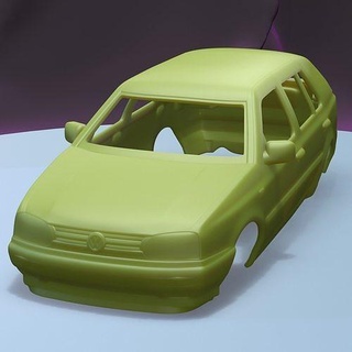Volkswagen golfe 1993 imprimível carro corpo fenda escalextrico Tamiya rc miniz controle rastejante ninco Kyosho scx axial jogos brinquedos acessórios 3d print model - Mito3D
