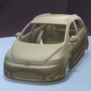 Volkswagen golfe 2011 imprimível carro corpo fenda escalextrico Tamiya rc miniz controle rastejante ninco Kyosho scx axial jogos brinquedos acessórios 3d print model - Mito3D