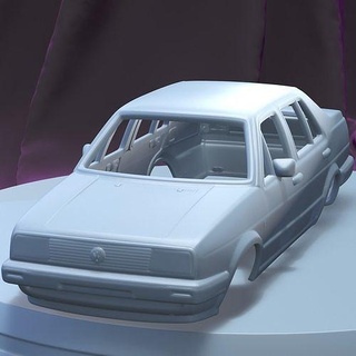 Volkswagen Jetta 1984 imprimível carro corpo fenda escalextrico Tamiya rc miniz controle 1 24 rastejante ninco Kyosho scx jogos brinquedos acessórios 3d print model - Mito3D