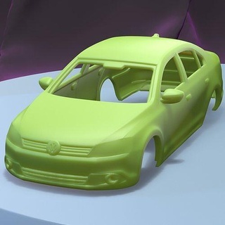 Volkswagen Jetta 2011 imprimível carro corpo fenda escalextrico Tamiya rc miniz controle rastejante ninco Kyosho scx axial jogos brinquedos acessórios 3d print model - Mito3D