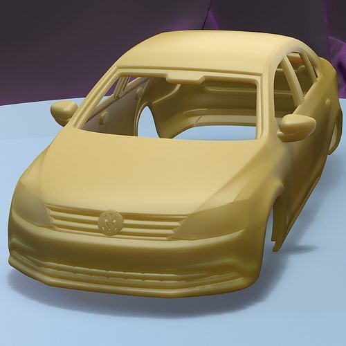 Volkswagen Jetta 2015 imprimível carro corpo fenda escalextrico Tamiya rc miniz controle rastejante ninco Kyosho scx axial jogos brinquedos acessórios 3D print model - Mito3D