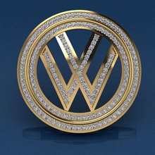 volkswagen key-chain jewelry key chain pendant car 3d print vehicle vw gold model germany german nokta other silver 2018 2015 pandant 3d print model - Mito3D