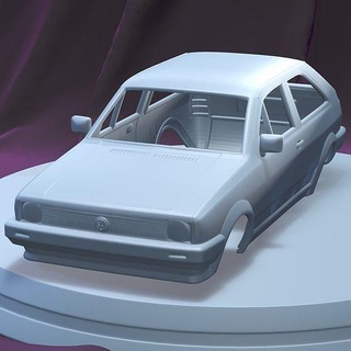 volkswagen polo 1990 printable car body volkswagen polo 1990 printable body car slot scalextric tamiya rc miniz control 1 24 crawler ninco kyosho hobby separate parts games toys games toys game accessories game accessories  3d print model - Mito3D