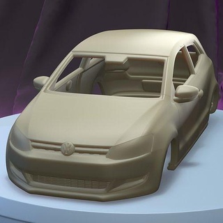 Volkswagen polo 2010 yazdırılabilir araba vücut yuva ölçülü Tamiya rc miniz kontrol tarayıcı Ninco Kyosho scx eksenel oyunlar oyuncaklar oyun Aksesuarlar 3d print model - Mito3D