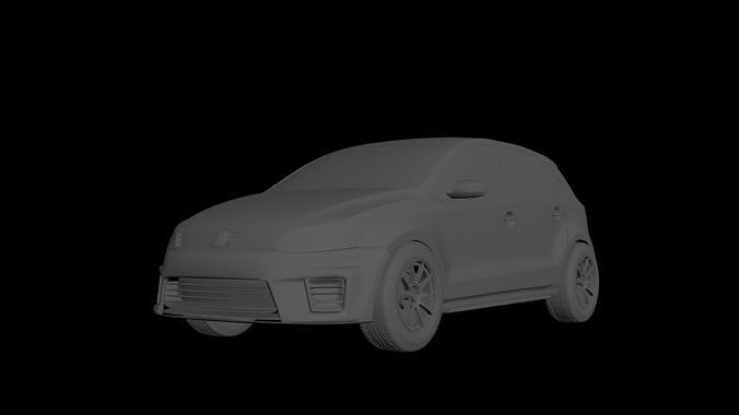 volkswagen polo gt 3d model car vehicle print games toys 3D print model - Mito3D