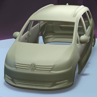 Volkswagen Sharan 2011 imprimível carro corpo fenda escalextrico Tamiya rc miniz controle rastejante ninco Kyosho scx axial jogos brinquedos acessórios 3d print model - Mito3D