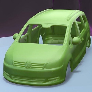 Volkswagen Sharan 2016 imprimível carro corpo fenda escalextrico Tamiya rc miniz controle rastejante ninco Kyosho scx axial jogos brinquedos acessórios 3d print model - Mito3D