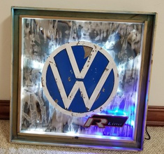 volkswagen r placa garagem arte vw auto carros carro sinais logotipos 3d print model - Mito3D