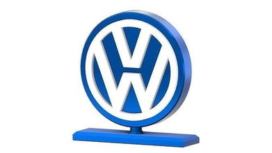 Volkswagen ayakta durmak logo Oto araç araba Almanya Almanca vw Ulaşım minivan sarhoş gadget Sanat işaretler logolar 3d print model - Mito3D