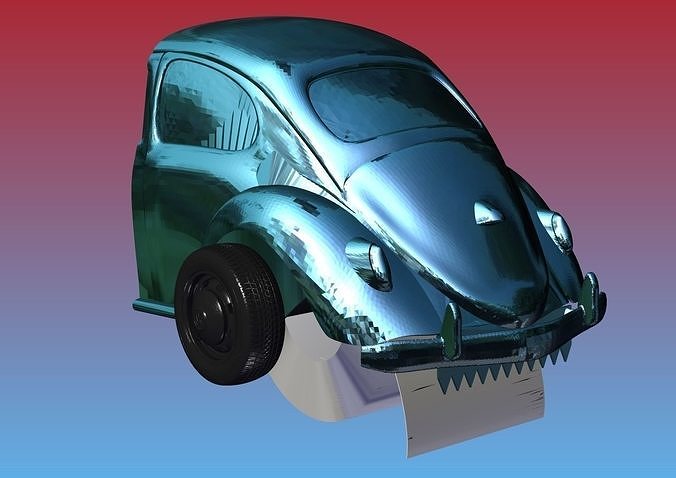 Volkswagen banheiro papel suporte interior banho Projeto moderno mobília carro vocho casa 3D print model - Mito3D