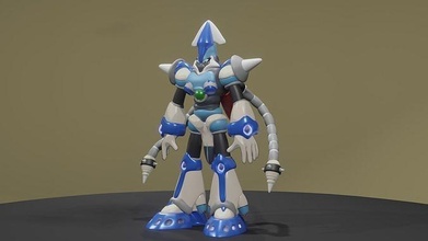 voltio kraken rockero personalizado jefe megaman plataforma modelo juguetes pasatiempo bricolaje diy 3d impresión arma animales sd hombre juegos robótica 3d print model - Mito3D