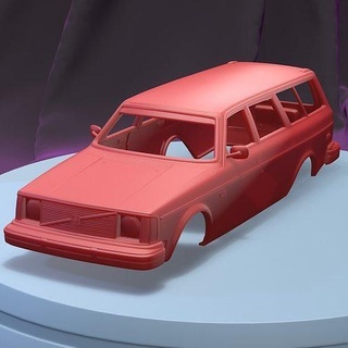 volvo 245 wagon 1975 printable car body slot scalextric tamiya rc miniz control 1 24 crawler ninco kyosho hobby separate parts games toys game accessories 3d print model - Mito3D