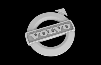 volvo logo machine car logotype wheelbarrow transport art sculptures 3d print model - Mito3D