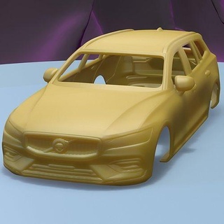 Volvo v60 imprimível carro corpo fenda escalextrico Tamiya rc miniz controle rastejante ninco Kyosho scx axial jogos brinquedos acessórios 3d print model - Mito3D