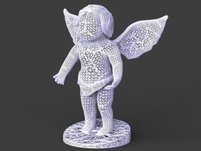 voronoi anjo estátua estatua 3dprinting arte matemático 3d print model - Mito3D