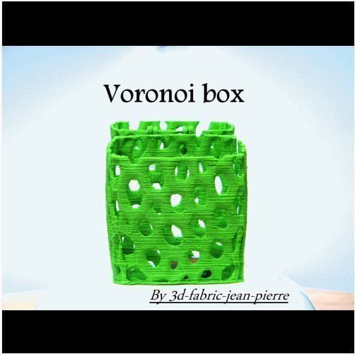 voronoi box house gift case geometric shape useful office desk supportfree organizer openwork decor 3D print model - Mito3D