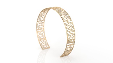 voronoi bracciale gioielli 3d braccialetto catalogo controllato collezione corretto oro moderna stampabile il rendering rhino rosa v ray la visualizzazione bianco giallo bracciali 3d print model - Mito3D