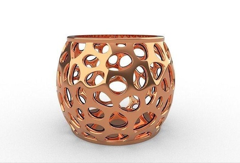 voronoi tasse lisse perforations prêt impression solide l'eau serré modèle récipient Plastique conception art pot poterie imprimable articles ménagers bureau plantes maison accessoires 3d print model - Mito3D