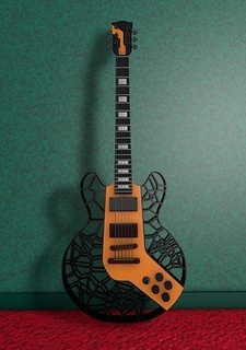 voronoi guitare 3d impression 3dprint stampa3d chitarra3d 3dguitar Jeux jouets 3d print model - Mito3D