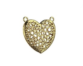 voronoi corazón joyería joya imprimible collar plata oro colgante pendiente moda accesorio medallón colgantes 3d print model - Mito3D