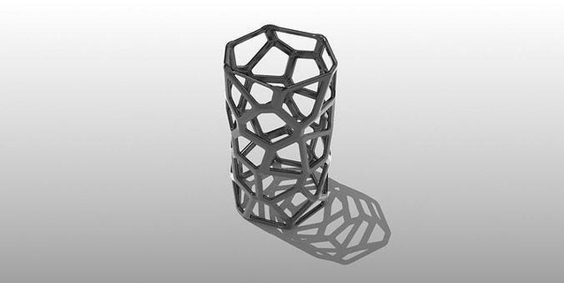 voronoi lampada vaso geometrico forme arte moderno design astratto arredamento illuminazione mobilia fiore decorativo scifi scienza parete elemento sci fi 3d Casa 3d print model - Mito3D