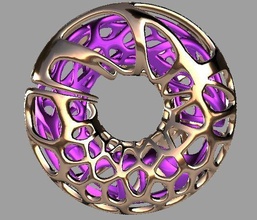 voronoi pingente jóias de pingentes 3dprint brincos a decoração moda arts 3d print model - Mito3D