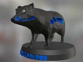 voronoi raccoon dog pose animal poly polygon polygonal lowpoly mammal toy statue print 3dprint printable contemporary cute art abstract geometry geometric sculptures 3d print model - Mito3D