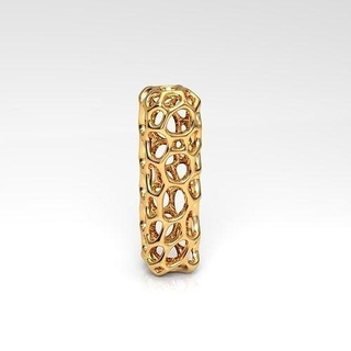 Voronoi retangular pingente colar ouro joalheria prata imprimível jóia Projeto jóias decoração arte escultura pingentes 3d print model - Mito3D