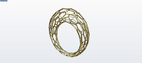 voronoi anello gioielli anelli gioiello moda oro argento il metallo voronoiring voronoirings 3d print model - Mito3D