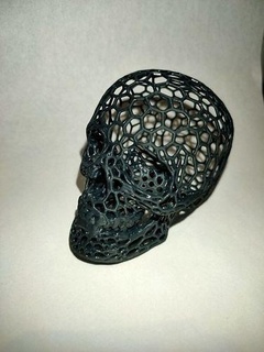 voronoi crâne modèle conception décoration art statue futurisme gothique ornement maison lumière lampe décor crânes Halloween squelette sculpter os humain 3d print model - Mito3D