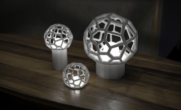 voronoi spherical lamp table house design home voronoi lamp light art markellov house lighting
