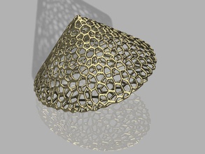 voronoi style cône primitif 3d impression géométrique abstrait forme art conception imprimable mathématique 3d print model - Mito3D