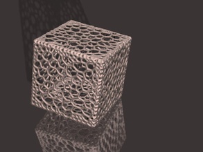 voronoi stil würfel primitive 3d drucken geometrisch abstrakt gestalten kunst design druckbar mathematisch 3d print model - Mito3D