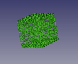 voronoi style cube primitive 3d printing geometric abstract shape art design printable mathematical 3d print model - Mito3D