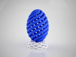 vortex egg support house eggs gift easter color plastic printing printable decor art design 3d print model - Mito3D