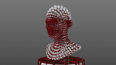 vortex pearl statue sculpture 3d modeling printing 3dprinting sculpt art model break hole head horror game movie man decoration sculptures 3d print model - Mito3D