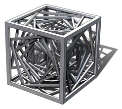 vortex tesseract art tesseract cube hypercube lamp spiral vortex printed geometric shape art sculptures
