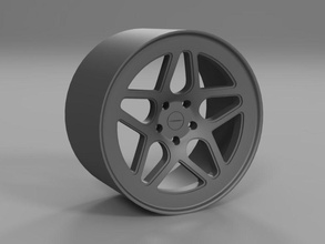 vossen lc 104 wheel rim aluminum tire chrome car hobby diy automotive 3d print model - Mito3D