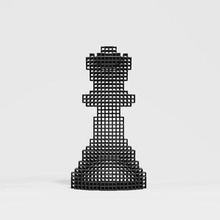 voksel satranç Ayarlamak gadget'lar ev dekor yazdırılabilir oyunlar oyuncaklar gadget heykel dekorasyon heykeller 3d Yazdır tasarım heykelcik model benzersiz yazı tahtası 3d print model - Mito3D