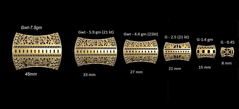 vr-pnd2026 jewelry pendant pendants necklace print gold sizes jaali scroll pattern antique 3d print model - Mito3D