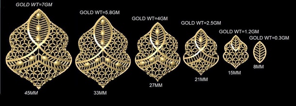 vr-pnd2086 gioielli ciondolo ciondoli la collana di stampa oro dimensioni jaali scorrere modello antiquariato 3d print model - Mito3D