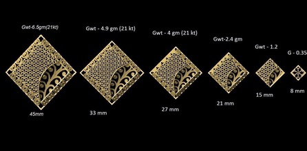 vr-pnd2091 jewelry pendant pendants necklace print gold sizes jaali scroll pattern antique 3d print model - Mito3D