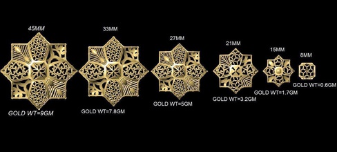 vr-pnd2136 jewelry pendant pendants necklace print gold sizes jaali scroll pattern antique 3d print model - Mito3D