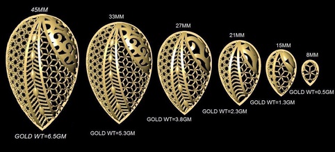 vr-pnd2153 gioielli ciondolo ciondoli la collana di stampa oro dimensioni jaali scorrere modello antiquariato 3d print model - Mito3D