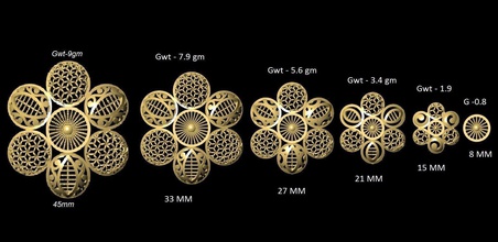 vr-pnd2263 jewelry pendant pendants necklace print gold sizes jaali scroll pattern antique 3d print model - Mito3D