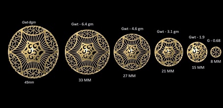 vr-pnd2265 jewelry pendant pendants necklace print gold sizes jaali scroll pattern antique 3d print model - Mito3D