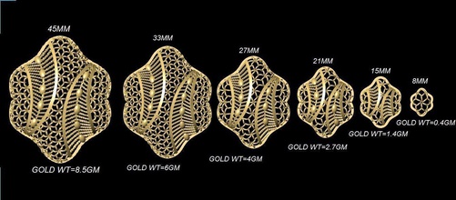 vr-pnd2281 jewelry pendant pendants necklace print gold sizes jaali scroll pattern antique 3d print model - Mito3D