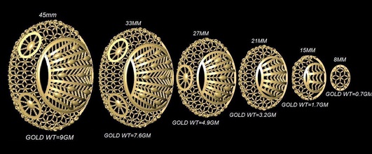 vr-pnd2283 jewelry pendant pendants necklace print gold sizes jaali scroll pattern antique 3d print model - Mito3D