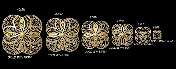 vr-pnd2285 la joyería el colgante colgantes collar impresión de oro los tamaños jaali desplazamiento patrón antigüedades 3d print model - Mito3D